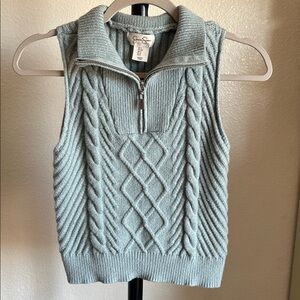 Jessica Simpson Light Blue Cable Knit Sweater Vest